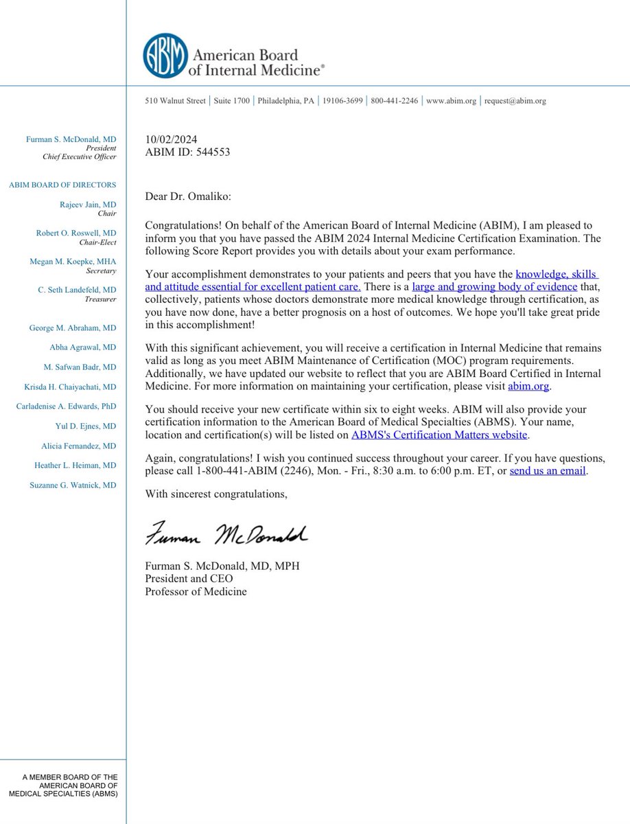 Chidi E. Omaliko (@ceomaliko1) on Twitter photo A great day🎉. Internal Medicine board certified. Now it’s gastroenterology all the way.
<a href="/OBHBrookdaleIM/">Brookdale University Hospital IM Residency Program</a> <a href="/onebklynhealth/">One Brooklyn Health</a> A great day🎉. Internal Medicine board certified. Now it’s gastroenterology all the way.
<a href="/OBHBrookdaleIM/">Brookdale University Hospital IM Residency Program</a> <a href="/onebklynhealth/">One Brooklyn Health</a>