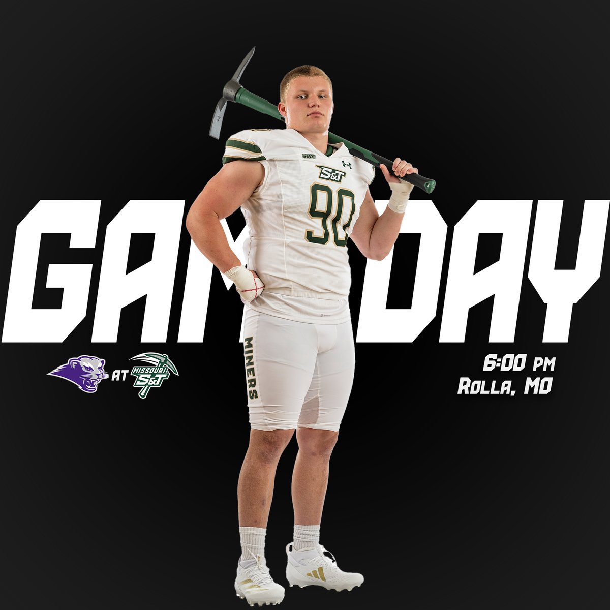 Miners_FB's tweet image. Miners-Bearcats for Blackout this evening!
🆚Southwest Baptist University
🕕6:00pm
📍Rolla, MO
Livestream: bit.ly/Miners-GLVCSN
Live Stats: bit.ly/4cQvhOq
#minerpride #ncaafootball #makeityours #wearblack #blackout