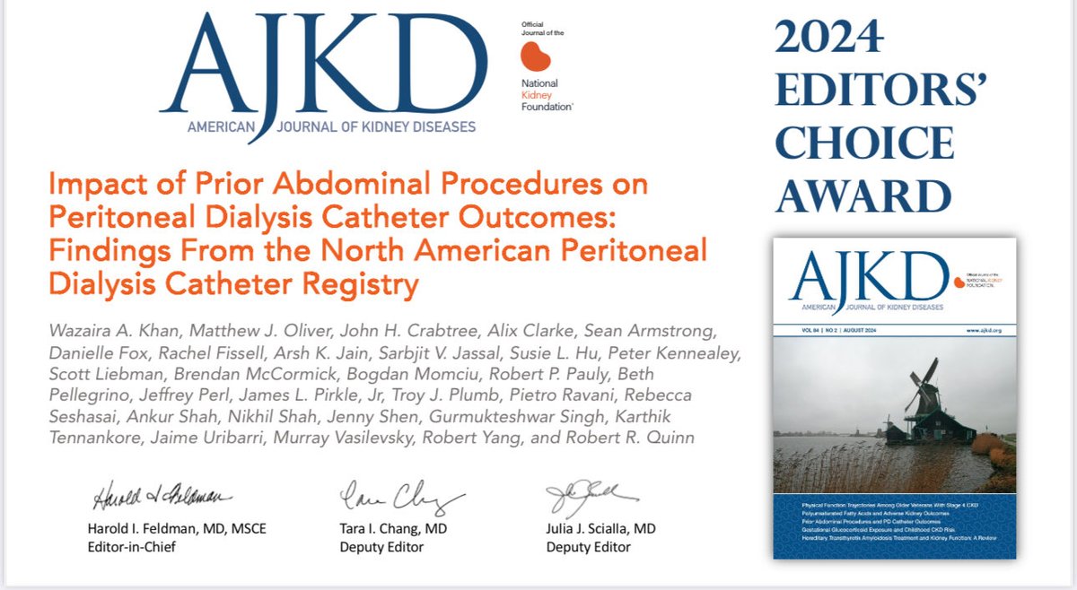 Jeff Perl (@pd_perls) on Twitter photo Prior abdo surgery should not preclude PD use !! proud to be a part of this <a href="/CIHR_IRSC/">CIHR</a> <a href="/ispd_nac/">Int. Soc. of Peritoneal Dialysis North America Ch.</a> research initiative. Congrats #matthewoliver #robquinn for your amazing leadership and for this prestigious <a href="/AJKDonline/">AJKD</a> recognition <a href="/ISPD1/">Int. Soc. for Peritoneal Dialysis</a> Prior abdo surgery should not preclude PD use !! proud to be a part of this <a href="/CIHR_IRSC/">CIHR</a> <a href="/ispd_nac/">Int. Soc. of Peritoneal Dialysis North America Ch.</a> research initiative. Congrats #matthewoliver #robquinn for your amazing leadership and for this prestigious <a href="/AJKDonline/">AJKD</a> recognition <a href="/ISPD1/">Int. Soc. for Peritoneal Dialysis</a>