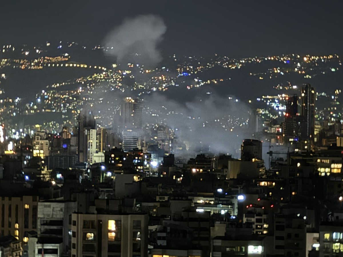 bencnn's tweet image. Another strike on Beirut, this time in the heart of the city. #Lebanon
