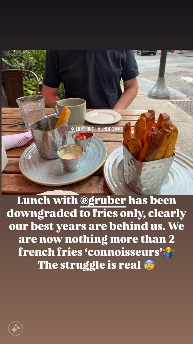 Merchandise7X's tweet image. This is the last time I’ll go out to lunch with @gruber 🤣
No hate mail please, @AmyJane 🤷‍♂️