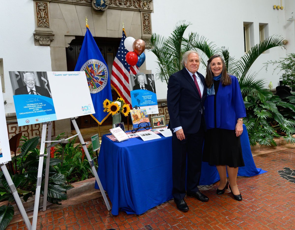 OAS honors hemispheric legacy of former President Jimmy Carter on his 100th birthday at its headquarters in Washington, D.C.
