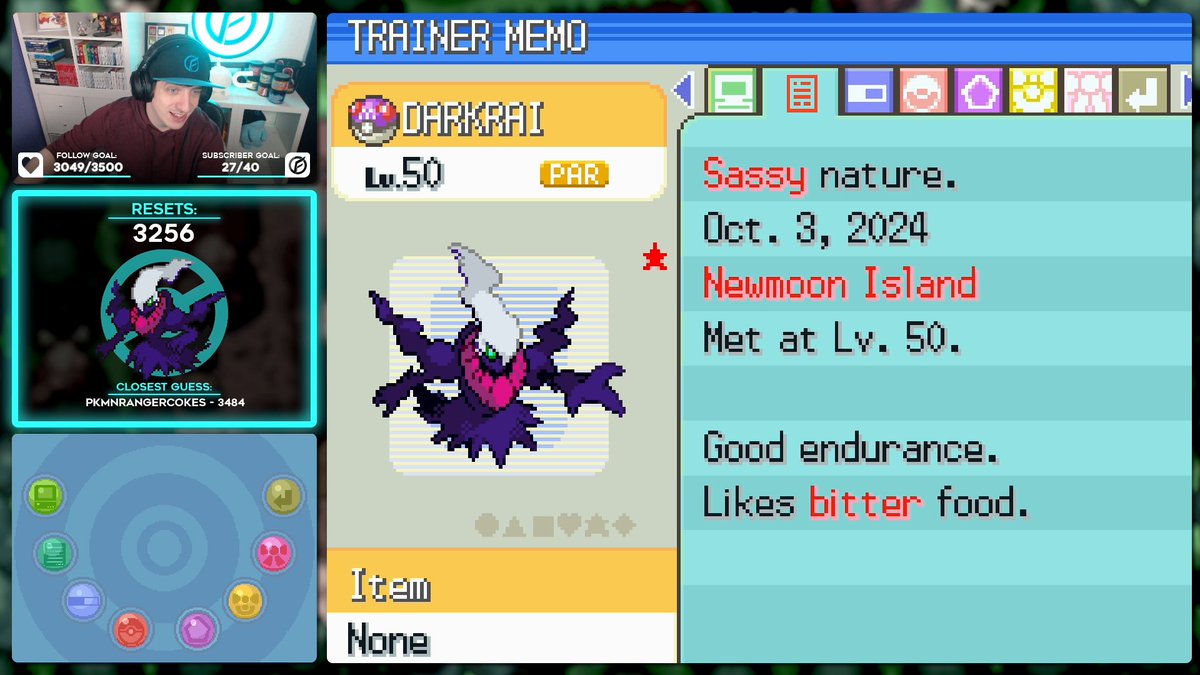 Fubuki990YT's tweet image. ✨SHINY DARKRAI after only 3256 Soft Resets in Pokemon Platinum!✨

What an awesome early shiny for the spooky month! We fought hard but this Sassy Darkrai wanted nothing but the Master Ball! #shinypokemon