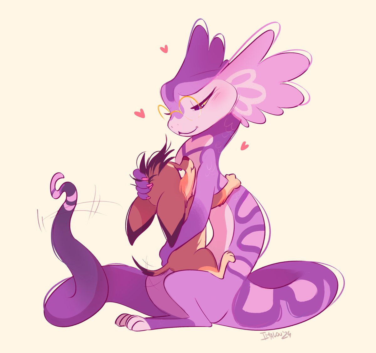 So I met someone....And I'm in love, and she's in love too...🥰 so I made her a fursona 🐍