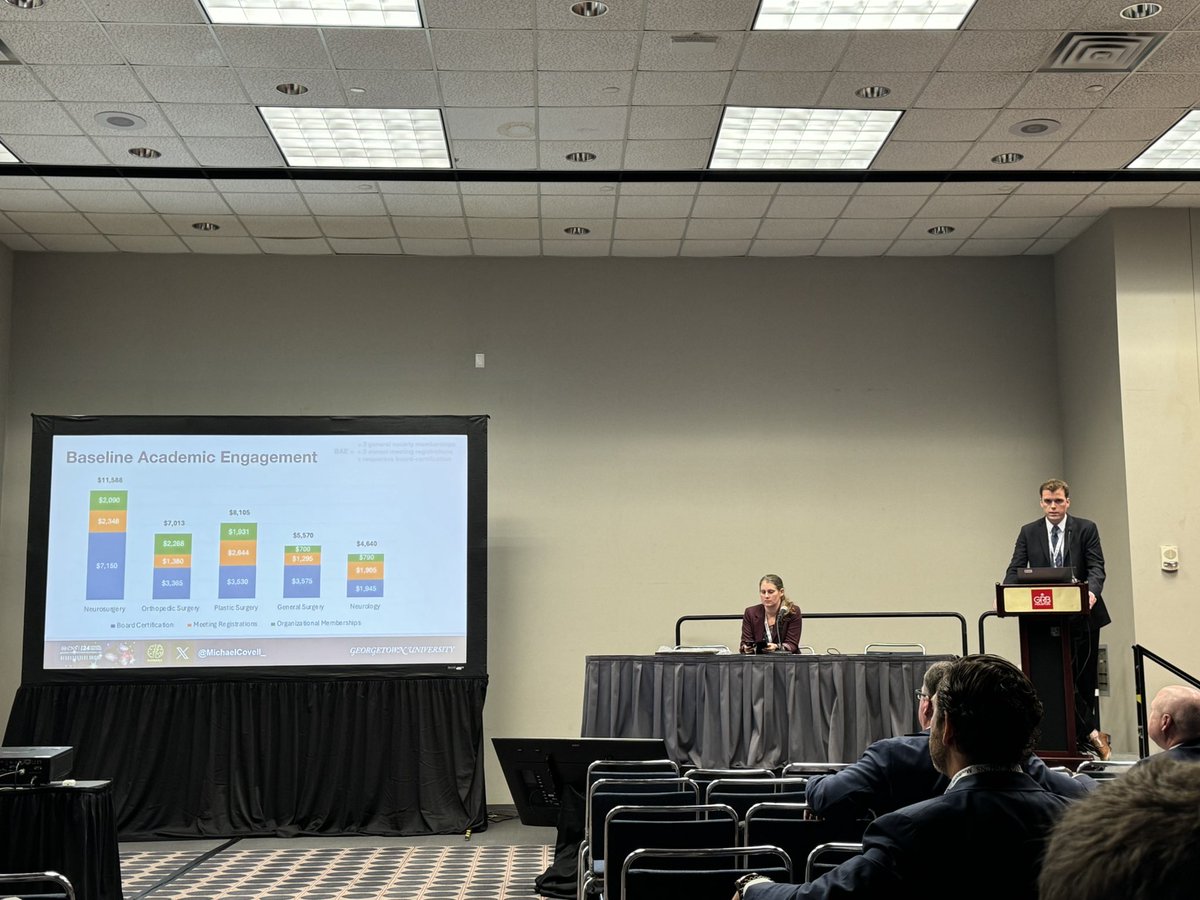 MichaelCovell_'s tweet image. Grateful to @CNS_Update to discuss costs of organized neurosurgery during the @councilsns advocacy & value session.
ARCS of residency publications, not total publication count, predicted academic careers. Thank you @bowersbrainsurg for your mentorship & presenting on my behalf.