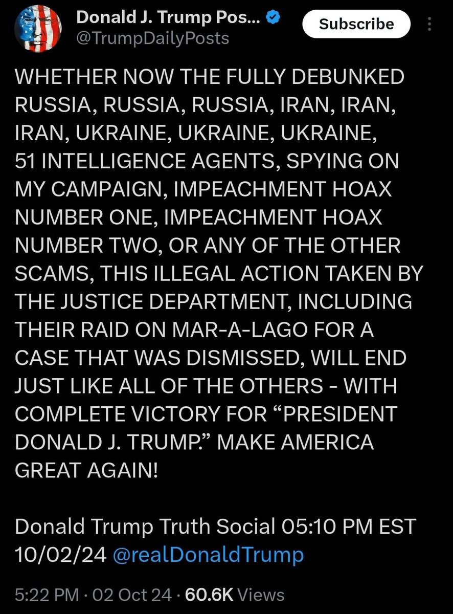 BarryBleunNila2's tweet image. Screaming your words on social media will not change the fact that you are a criminal who committed multiple crimes to retain power. 
When the other crimes didn't work, you attempted to coup our country violently and continued to divide us
Justice is coming 
#DemVoice1 #wtpBLUE