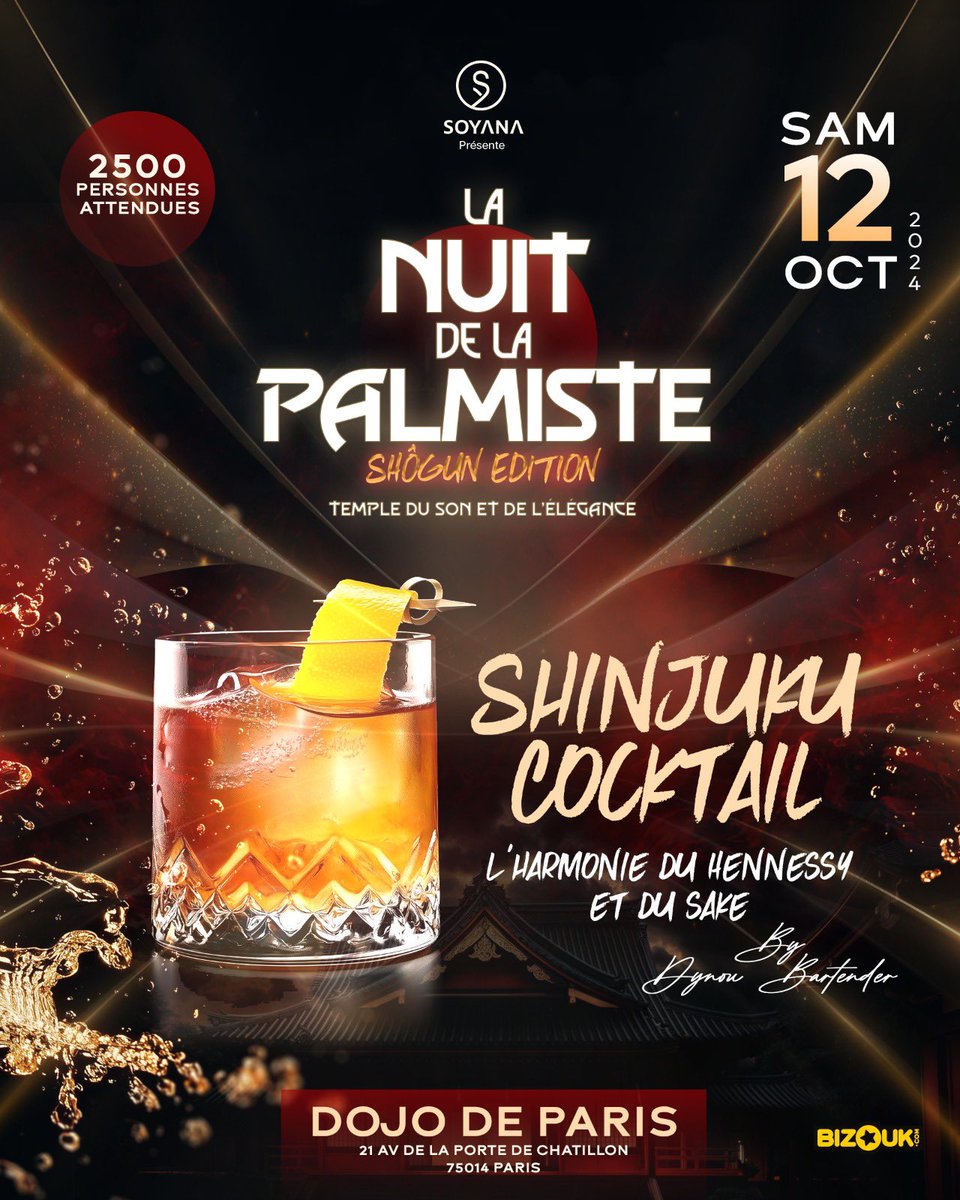 L’harmonie du Sake et du Hennessy 😋 
Ton entrée + ton cocktail signature sur Bizouk : 
my.bizouk.com/la-nuit-de-la-…