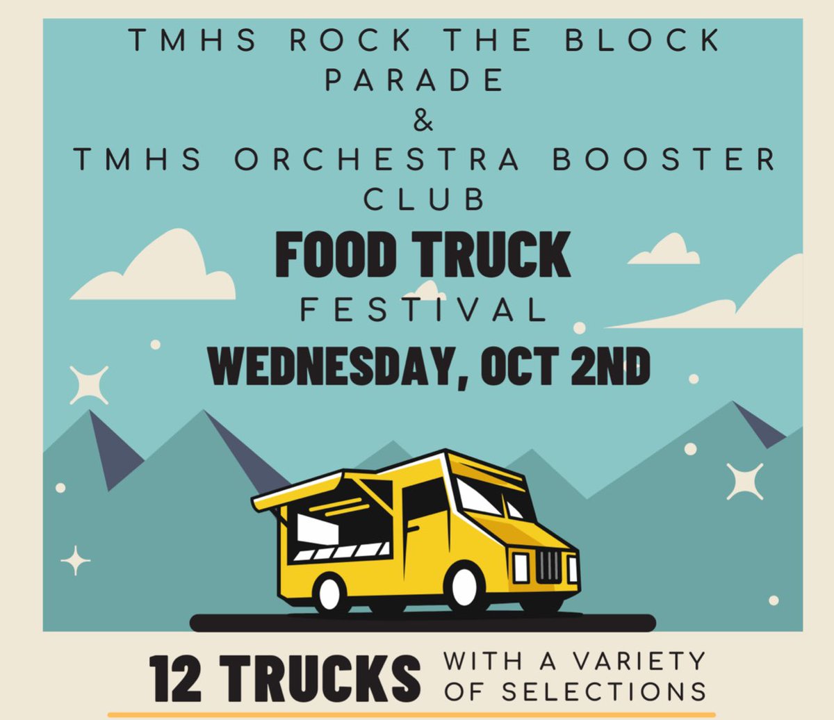 Tomball Memorial HS Orchestra 🎻 (@tmhsorchestra) on Twitter photo Make sure to visit the food trucks at Rock the Block! In the athletics grounds. <a href="/TISDTMHS/">Tomball Memorial High School</a> <a href="/TMHSPTO/">Tomball Memorial PTO</a> <a href="/TomballISD/">Tomball ISD</a> Make sure to visit the food trucks at Rock the Block! In the athletics grounds. <a href="/TISDTMHS/">Tomball Memorial High School</a> <a href="/TMHSPTO/">Tomball Memorial PTO</a> <a href="/TomballISD/">Tomball ISD</a>