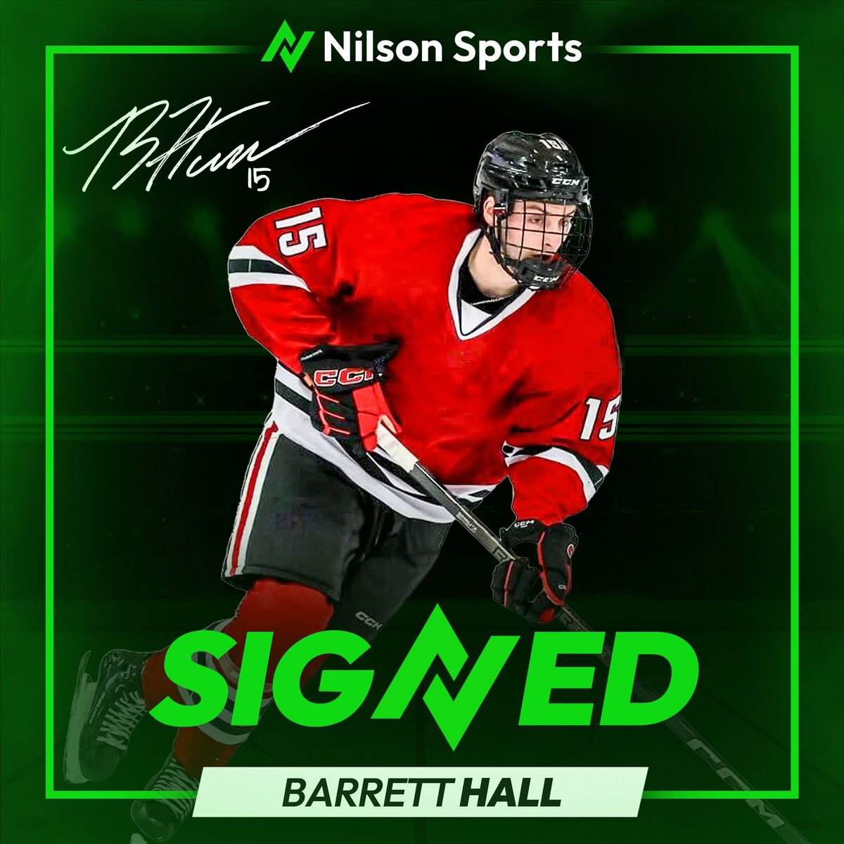 Excited to announce the signing of St. Cloud State #HuskyHockey athlete and <a href="/SeattleKraken/">Seattle Kraken</a> draft pick Barrett Hall to the Nilson Sports team for marketing and #NIL opportunities!

<a href="/SCSUHuskies_MH/">St. Cloud State Men's Hockey</a> #collegehockey #hockey #NILson