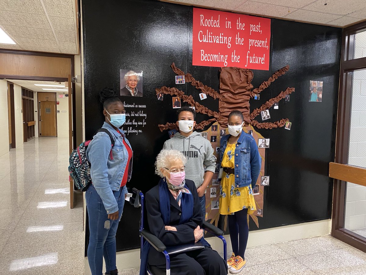 Equity in Action! The great Dr. Alice Holloway Young with the beneficiaries of her service. #Neverforgotten