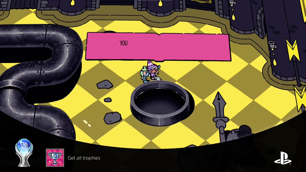 AtomicPlats's tweet photo. #128 | The Plucky Squire  
Get all trophies (PLATINUM)  

Cute little game! Loved the way you can use words to change in game sprites!! 
 
#PlayStationTrophy #PS5Share, #ThePluckySquire https://t.co/VPCsEQTbHJ