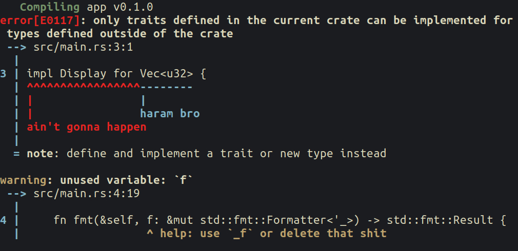 orhundev's tweet image. these Rust compiler errors are getting out of hand