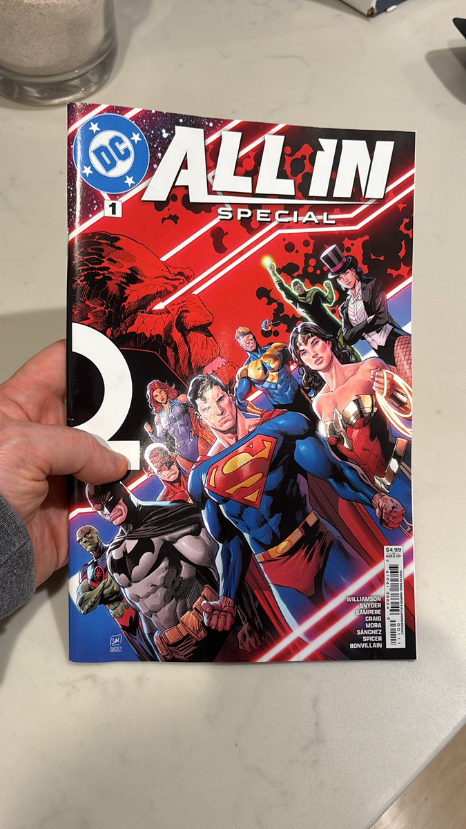Thanks to everyone picking up DC ALL IN 1 today! All of us at DC or so grateful do you guys and excited by your enthusiasm for the initiative! Can’t wait to celebrate with you at signings, conventions, all of it!

Post your copies, JL cards, and thoughts!
