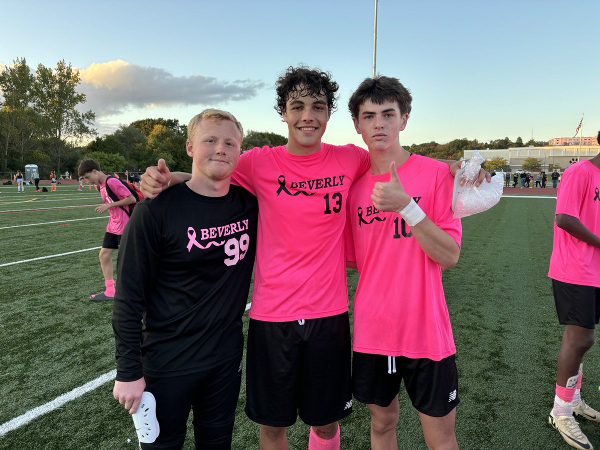 From left, goalie Connor Connolly (9 saves) and goal scorers Thomas O’Neill and Connor Sullivan had huge games in Beverly’s 3-1 win over Masconomet. 

The victory not only put the Panthers atop the NEC standings at 8-1, but is the first time they’ve beaten Masconomet in 25 years.