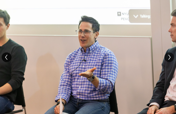 Such a fun time being back on campus at <a href="/NYUStern/">NYU Stern</a>  and discussing early-stage venture capital to the next class of MBAs, alongside @CMillisits of <a href="/AntlerGlobal/">Antler</a> and Matt Settle of <a href="/OneCarlyle/">The Carlyle Group</a>.