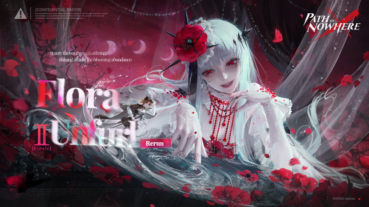 PathtoNowhereEN's tweet photo. [Rain Burst] &amp; [Flora Unfurl] Themed Events Limited-Time Rerun
■ 10.08, 14:00 - 10.22, 04:59 (Server Time)
■ Participating to get the A-Class Sinners [Garofano] and [Christina], and other generous rewards.

>>>Download Now: https://t.co/KxSBHFzEwx

#PathtoNowhere #PTN https://t.co/4KFize8uOR