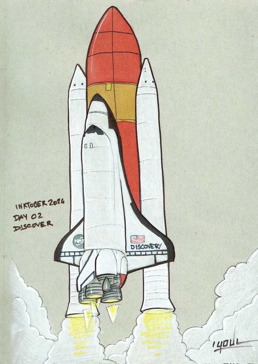 YoulDesign's tweet photo. #Inktober2024 Day02 #Discover (#Disc- Over #decouvrir )
Discovery is Over, RIP

#draw #drawing #dessin #dibucho #inktober02 #ink #alcoholmarkers #nasa #space #discovery #spacetravel https://t.co/ScnoR6b6iQ