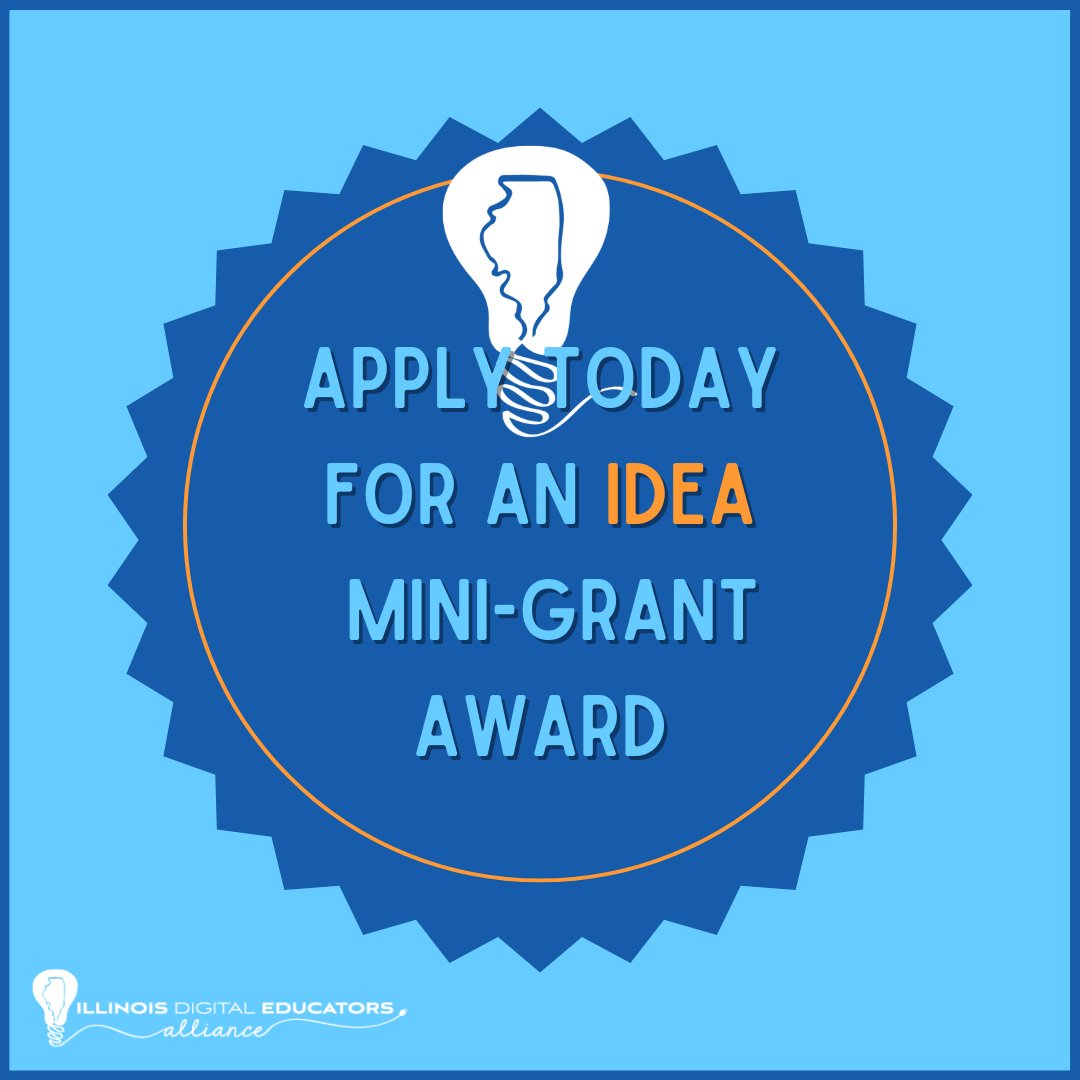 For years we've helped IDEA members achieve their #EdTech goals through our Mini-Grant Awards! Winners can receive up to $1,000 to bring innovation &amp; tech into their spaces.💡 

Apply now and let us help you achieve your #EdTech goals. 🚀

Apply today: ideaillinois.org/mini-grants