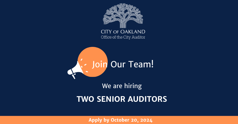 Join our exceptional, experienced, and fun team! Learn more about this fantastic opportunity and how to apply here: governmentjobs.com/careers/oaklan…
#jobopportunity #auditjobs #governmentjobs #publicservice #oakland #sharethispost
