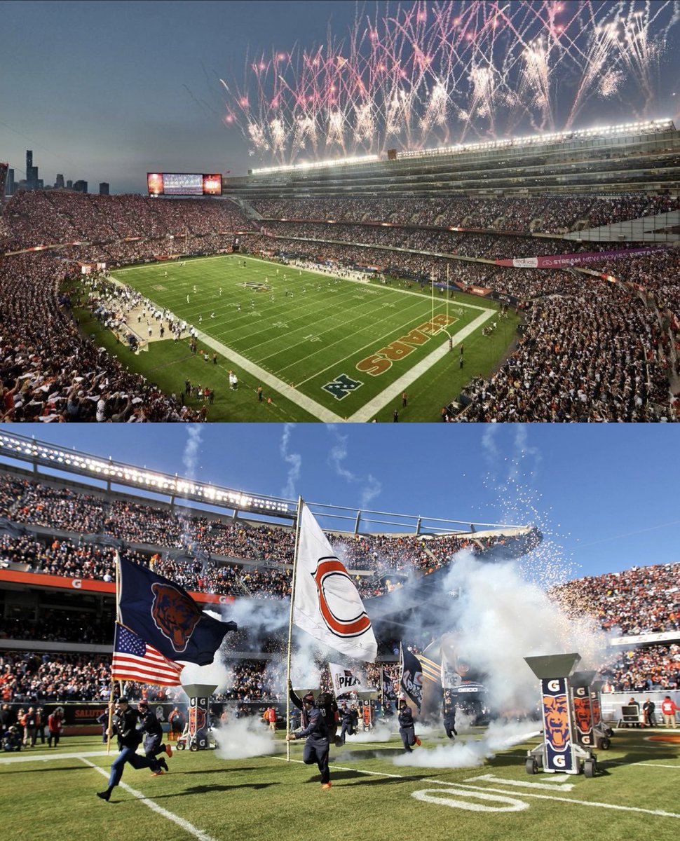WILD: Soldier Field, the home of the Chicago #Bears turns 100 years old next week.

🤯🤯🤯

By far the NFL’s oldest stadium by over 25 years. Pretty damn historic.