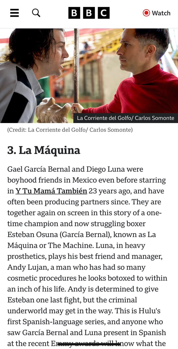 La Máquina en la lista de las series que hay que ver en octubre. ¡Gracias BBC! <a href="/corrientegolfo/">La Corriente del Golfo</a> bbc.com/culture/articl…