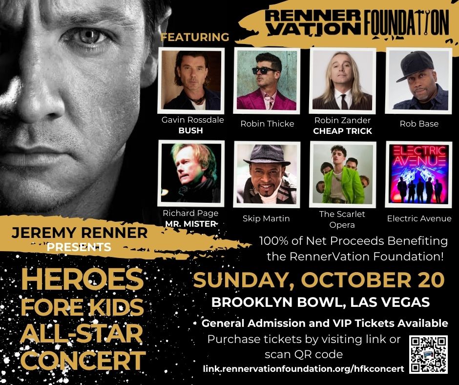 Join us for  an incredible evening bringing together GRAMMY Winners, Rock &amp; Roll  Hall of Famers, and chart-topping legends for an unforgettable night of  music! link.rennervationfoundation.org/hfkconcert