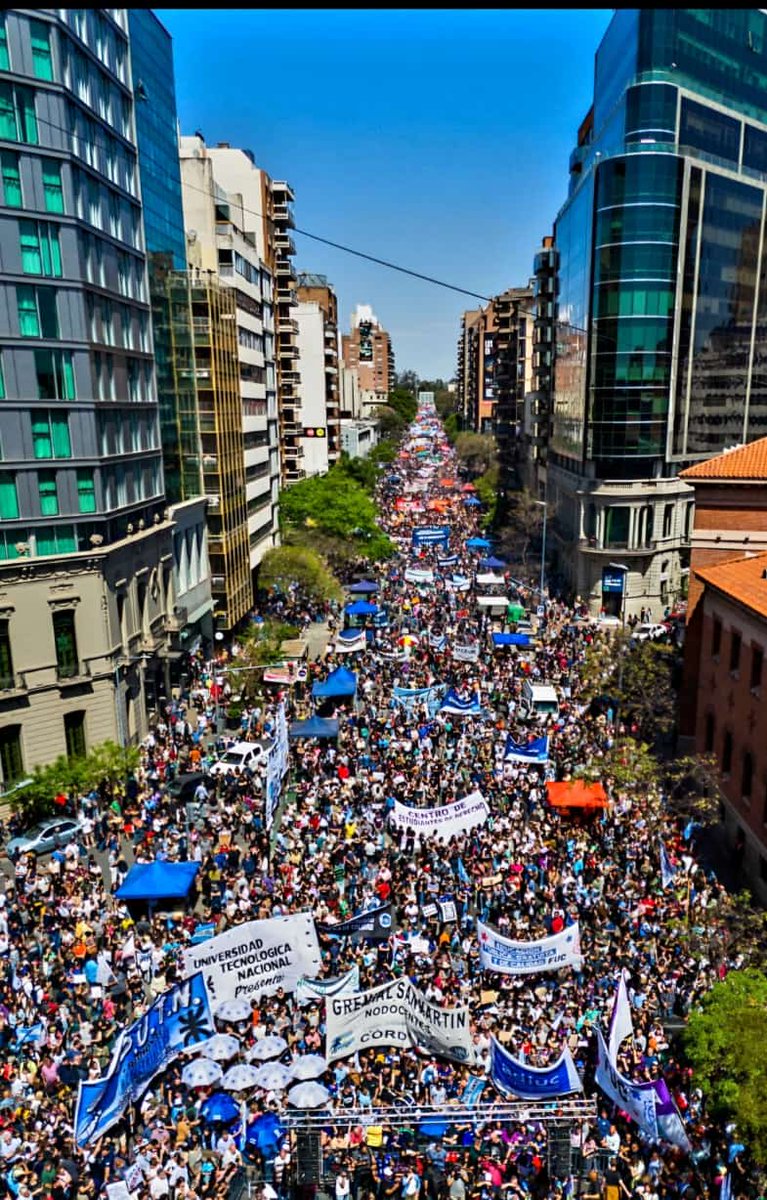 In Argentina we are very proud of our high-quality, public, open and free University system.  We defended it today, and will keep defending it.
