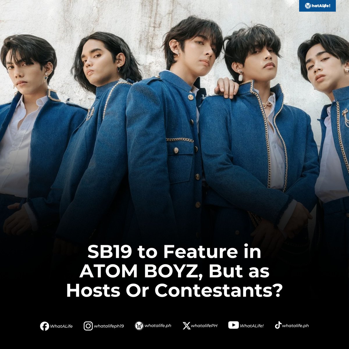 whatalifePH's tweet photo. SB19 WILL APPEAR IN ATOM BOYZ SEASON 2!

Filipino boy band @SB19Official  is going to appear in the Tawainese reality TV show @ATOMBOYZ_ 2. This big announcement got fans wondering: Will they appear as mentors or as participants themselves? https://t.co/vVArQ8nLNN