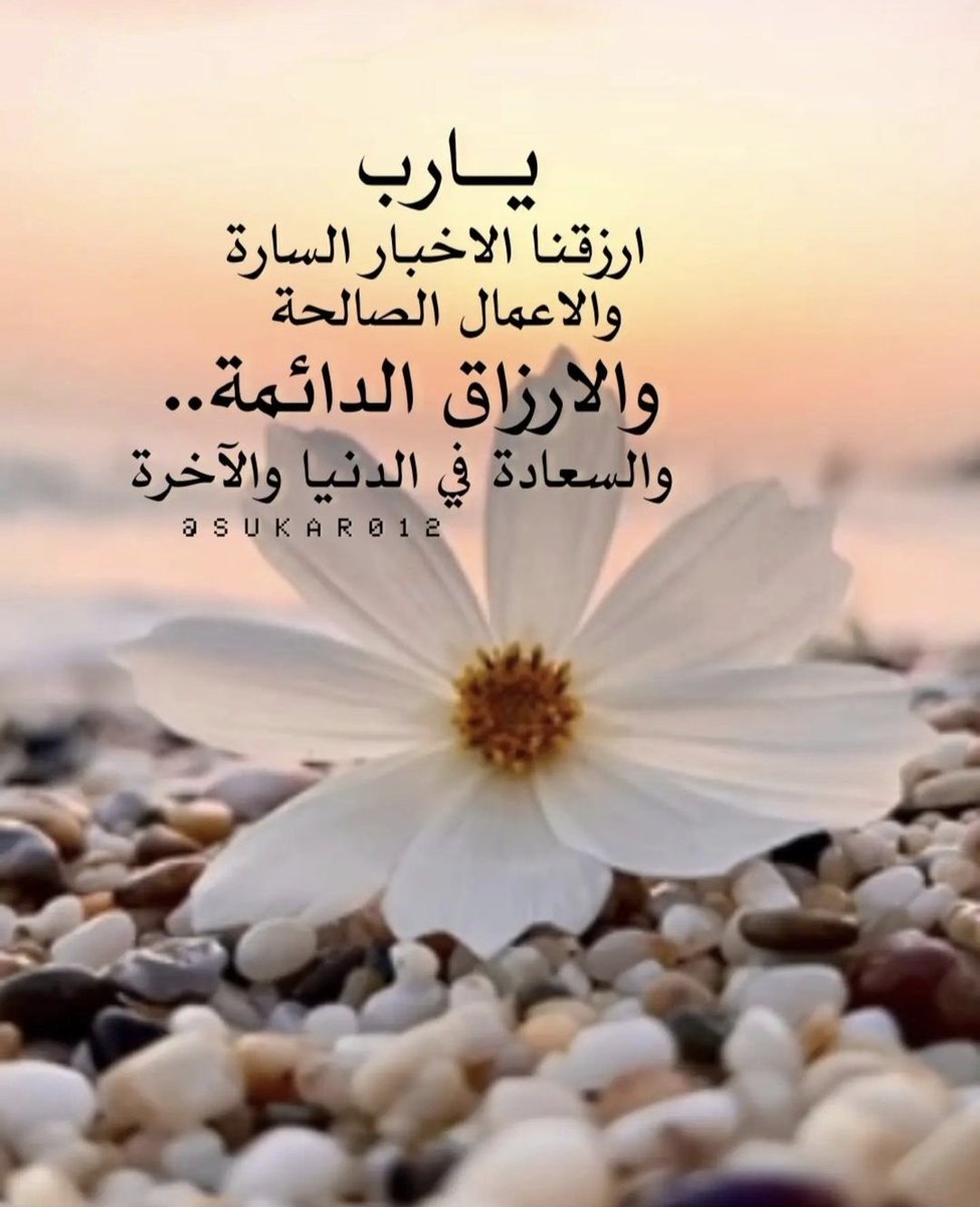 Fatma_9i's tweet photo. وإذا البشائِرُ عَن سمائِكَ أعرضَتْ
لا تيأسَنَّ فحِكمةُ اللهِ اقتضَتْ
كم ليلةٍ طالتْ وطالَ بلاؤها
جاءَ الصباحُ بغَيثِهِ لمّا مضَتْ
صبرًا فإنّ اللهَ بالغُ أمرهِ
ما ضاعَت الأيامُ إلا عُوِّضَتْ
كَم شِدّةٍ قد ظُنّ ألّا تنقضي
لكنّها بلطائفِ اللهِ انقضت

صباح الخيرات 🌼 https://t.co/qCYWTfColz
