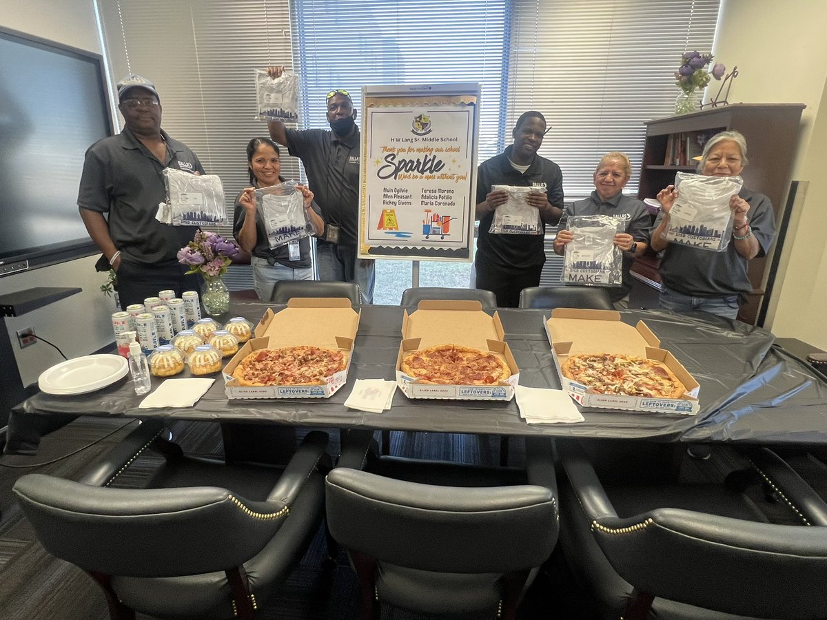 Jessica Weems (@weemsjessica) on Twitter photo Today we celebrated National Custodian Day. Thank you for making Lang SPARKLE ✨ everyday, we would be a mess without you! 🫶
#Region1Excellence
#GoingfortheGold
<a href="/lang_hw/">HW_Lang_MS_OFFICIAL</a> <a href="/REHdz79/">Rosa Elva Hernandez</a> @MRamirezDISD <a href="/DallasISDSupt/">Dr. Stephanie S. Elizalde</a> Today we celebrated National Custodian Day. Thank you for making Lang SPARKLE ✨ everyday, we would be a mess without you! 🫶
#Region1Excellence
#GoingfortheGold
<a href="/lang_hw/">HW_Lang_MS_OFFICIAL</a> <a href="/REHdz79/">Rosa Elva Hernandez</a> @MRamirezDISD <a href="/DallasISDSupt/">Dr. Stephanie S. Elizalde</a>