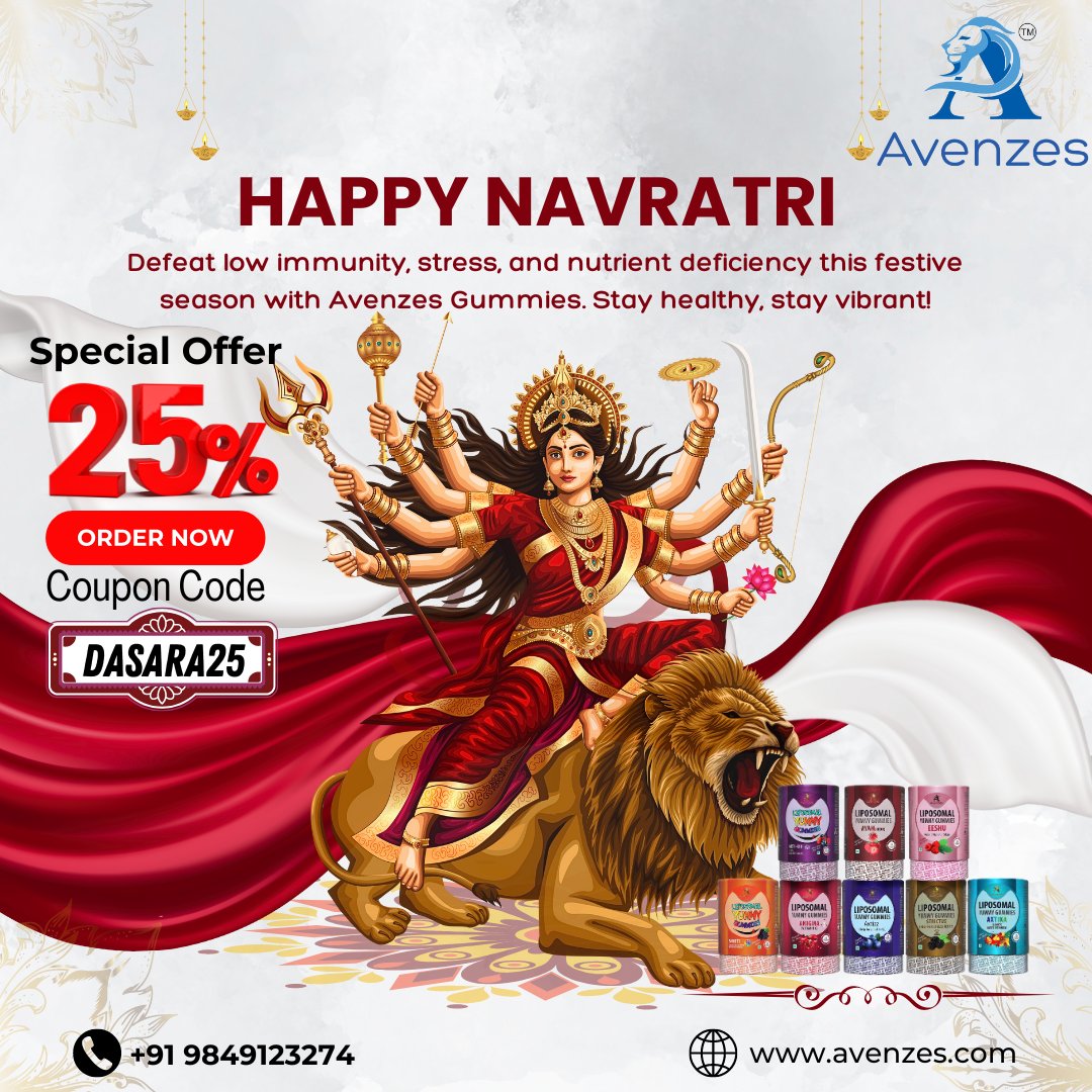avenzes's tweet photo. ✨ Defeat Low Immunity &amp; Stress This Festive Season! 
Stay healthy and vibrant with Avenzes Gummies – the perfect solution to fight nutrient deficiency, boost immunity, and keep stress at bay! 
🎁 Use Coupon Code: DASARA25 for a special discount!
 https://t.co/KM16EUzgF4
#avenzes https://t.co/3ef9V1ovtW