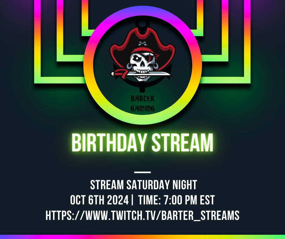 Barters_Stream's tweet image. coming up this Saturday hope to see you all there.