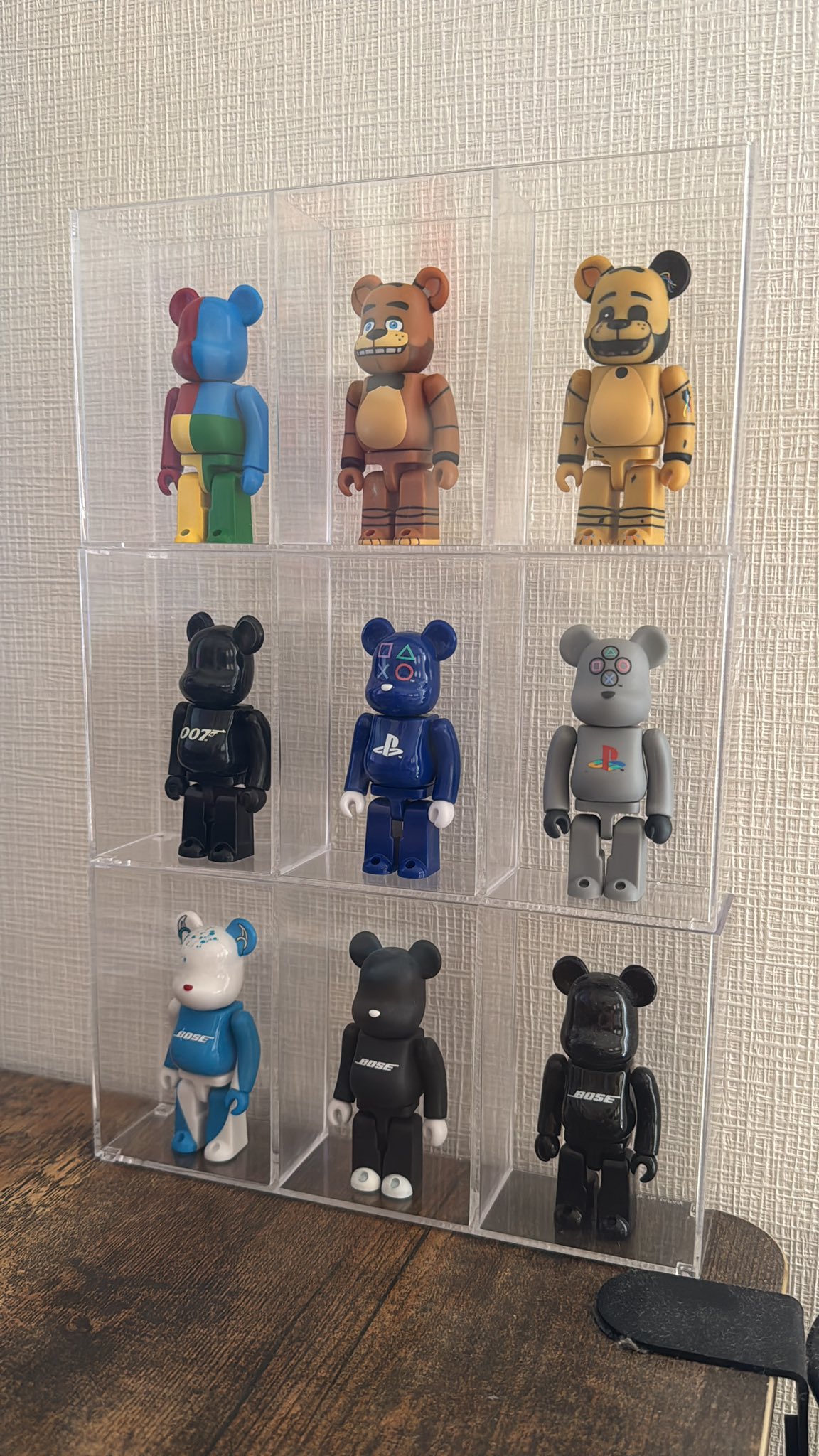 まつまつ　BE@RBRICK100％　48体収納ケース　扉付　ベアブリック BE@RBRICK100％ 48体収納ケース ベアブリック 木製 ハンドメイド