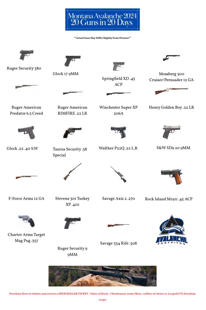 MontanaBasque's tweet photo. Thank you @facebook for removing our unsafe post to raise money for our travel team this spring. Our girls softball team is trying to raise to buy new uniforms & pay for facilities since prices keep rising.
Thanks Zach!!
#GunRaffle #20Guns20Days #Secondamendment #Guns https://t.co/zkryds6w2c