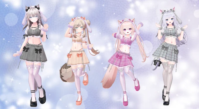 新作プレゼント企画 新作衣装『Twinkle Rabbit』が10/5(土)18:00に販売予定です フォロー&リポストしてくださった方から抽選で3名様にフルセット版の販売データをプレゼントします 締め切り:10/5(土)17:00 #vrchat #寺井カントリー