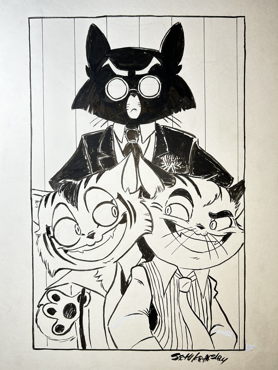 #inktober2024 - day two - Lackadaisy - mad respect for <a href="/LackadaisyCats/">Lackadaisy Tracy</a> for what she has created from the ground up. Feel like she paved the way for what’s happening in indie animation right now.

#lackadaisy #LackadaisyCats #LackadaisyFanart