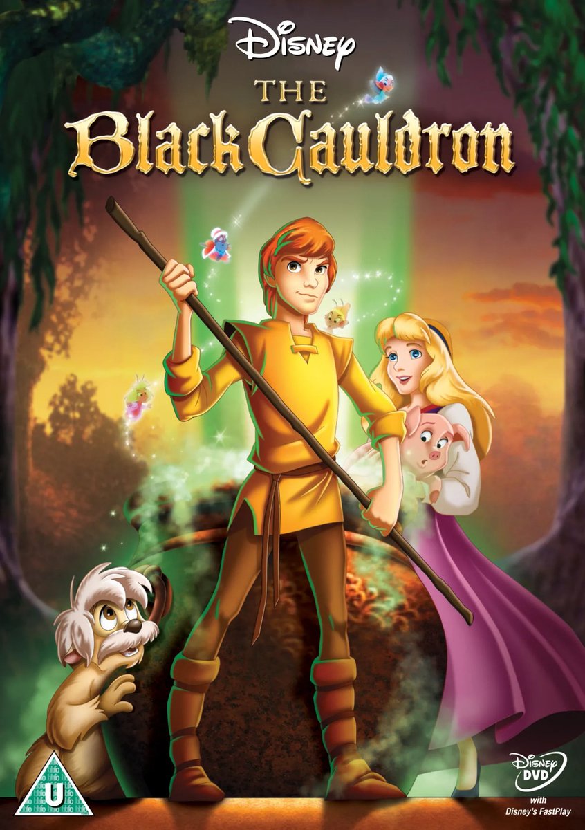 TwistedSnicker0's tweet photo. El Caldero Mágico (1985): Una de las películas más sombrías de Disney, sigue a un joven y sus amigos mientras tratan de evitar que un gobernante malévolo use el poder de un caldero mágico para conquistar el mundo. Con su tono tétrico y villano aterrador, sorprendió a muchos. https://t.co/X9LVh7wYvi