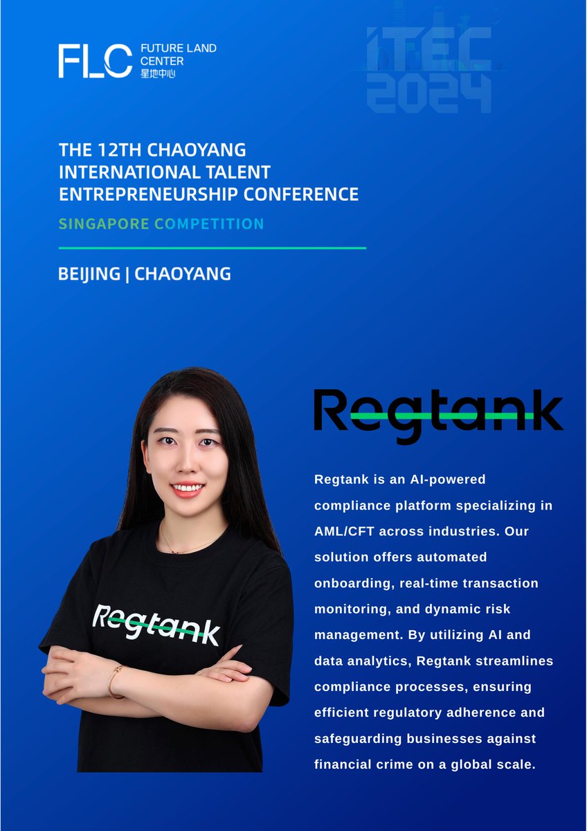 FLC_2024's tweet photo. ITEC 2024 will be held on October 8, 2024, in #Singapore BST.

This is our list of semi-finalist startups！ ✌ 

🛎️ #Regtank
🛎️ #Scantist (Red Team for AI / ML Security)
🛎️ #Peris.ai
🛎️ #Onesight

#ITEC2024 #FutureLandCenter #AI #VR #Finance #Investment https://t.co/3qyIXJzvpA