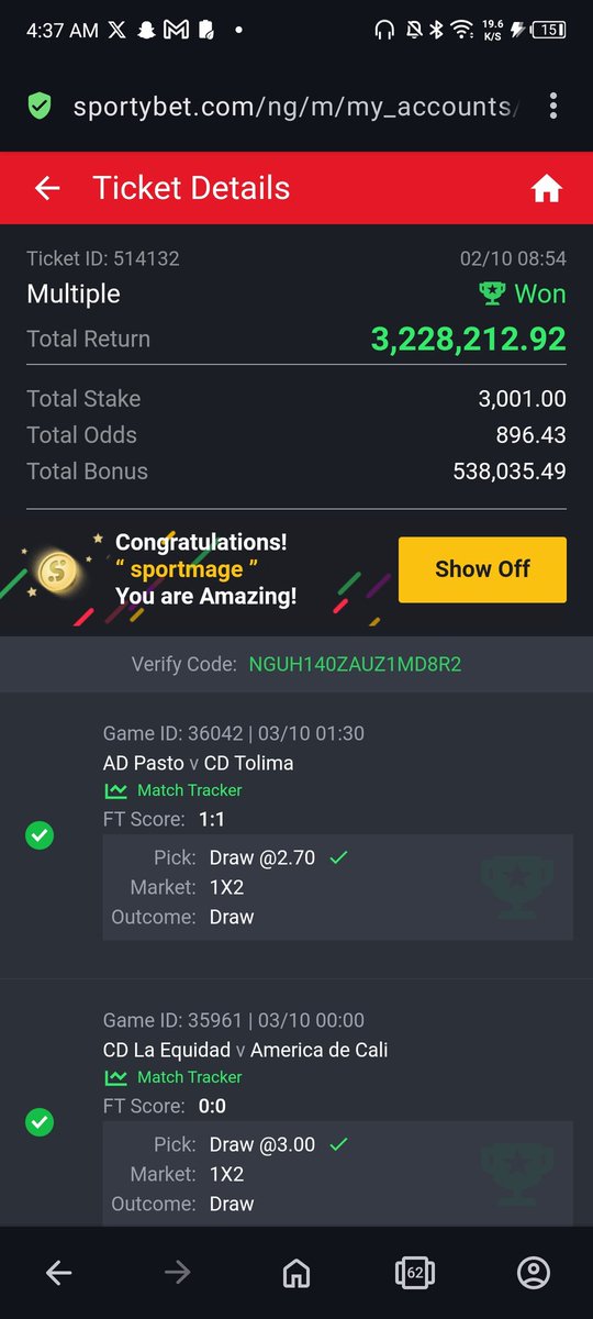 <a href="/Miztaprinceben/">iamBigBen🦅</a> Thanks bro. You brought 10.5m home for me 💥💥