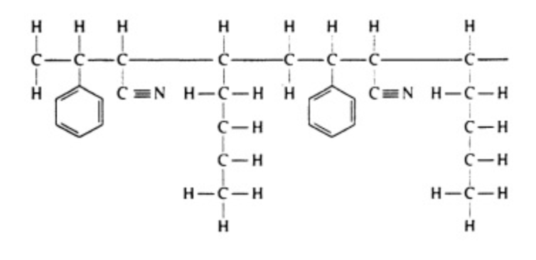 My, what an interesting molecular structure of acrylonitrile butadiene styrene (ABS) you have there... 🤨🤪