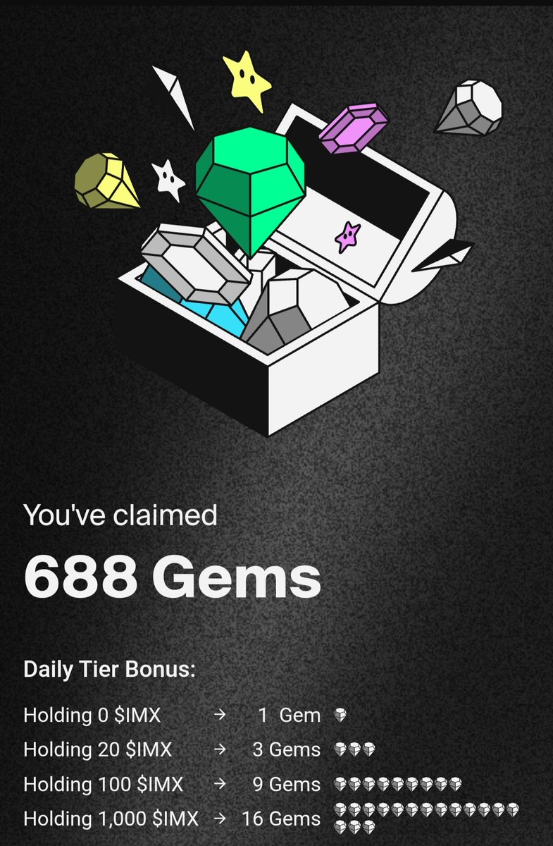 CryptoGi0's tweet image. Thanks for the Gemssss 💎✅
@Immutable @poolmasters8

Got 100 from PoolMasters🎱🥳

#PoolMasters #Immutable