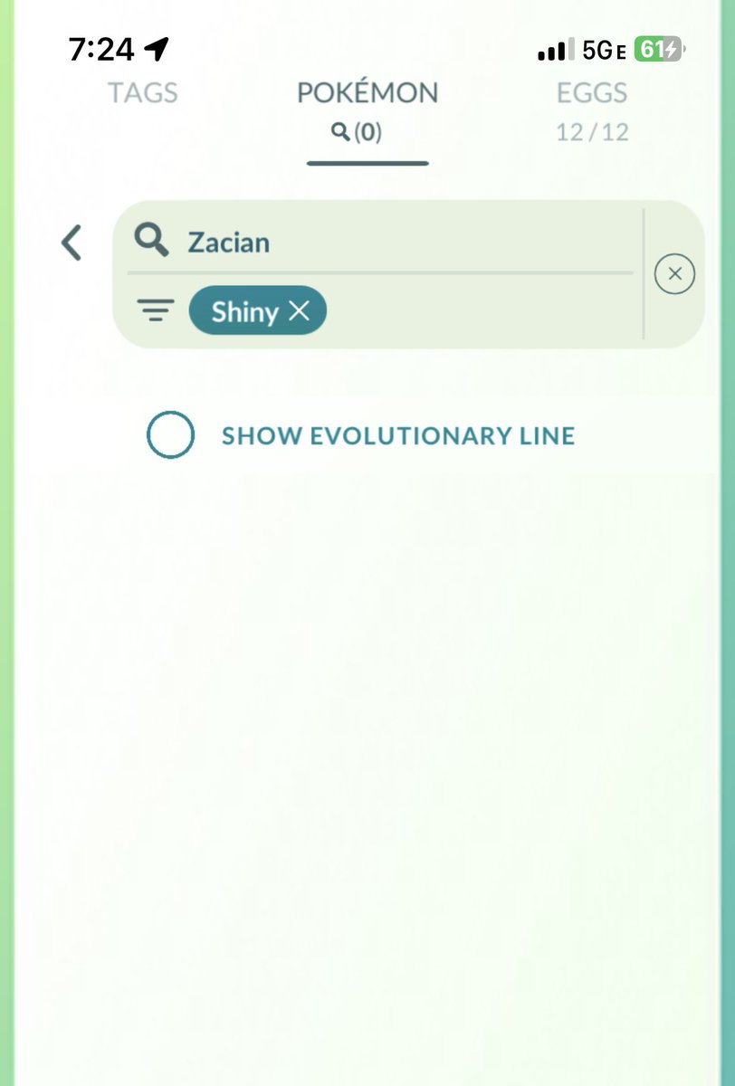 XxCL0UDxX1990's tweet photo. *everone else* - “Look, another shiny Zacian”

*me* - “….oh”

🥲

#NoShiny #PokemonGO https://t.co/HOU5Q5Yun8