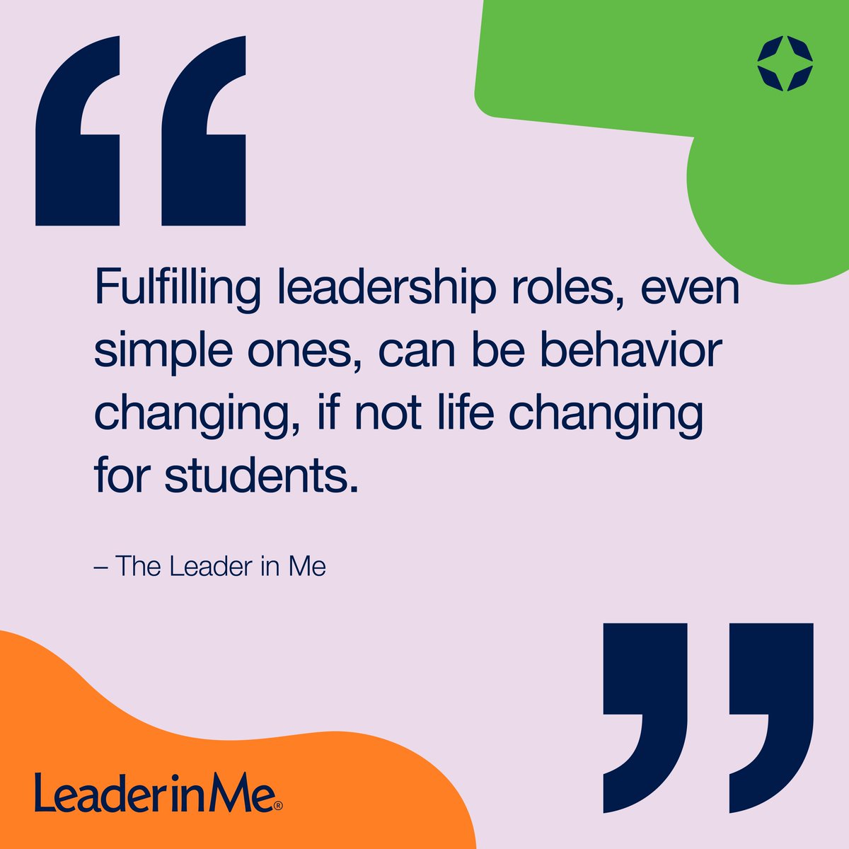 As students mature, so do their leadership responsibilities! What leadership roles do you assign to help students lead their own learning?

#LeaderInMe #LiM #Lead #Leadership #StudentBehavior