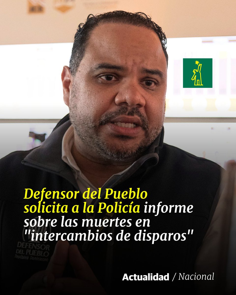 DiarioLibre's tweet photo. 🗞 | #NacionalDL | Ulloa pidió que le suministre cuántas investigaciones ha iniciado por esas muertes y los miembros sometidos por el uso de la fuerza excesiva

🔗https://t.co/yjU2LgaaYX

#DiarioLibre #Noticias #Defensor #Ulloa #Policía #Ley https://t.co/vY2aXzomTQ