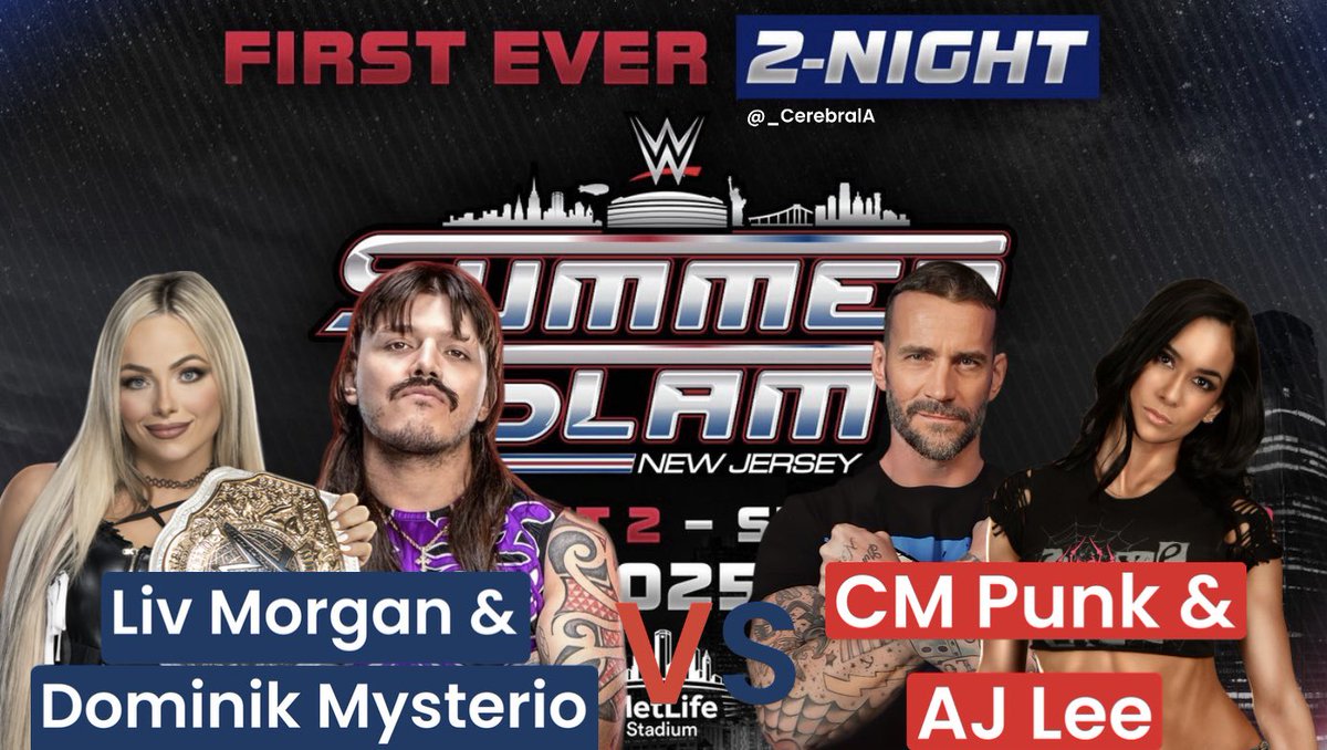 _CerebralA's tweet photo. GIVE US WHAT WE WANT @TripleH π₯
#LivMorgan #DominikMysterio #AJLee #CMPunk #SummerSlam #MixedTagTeam https://t.co/DUBSJIRIYR