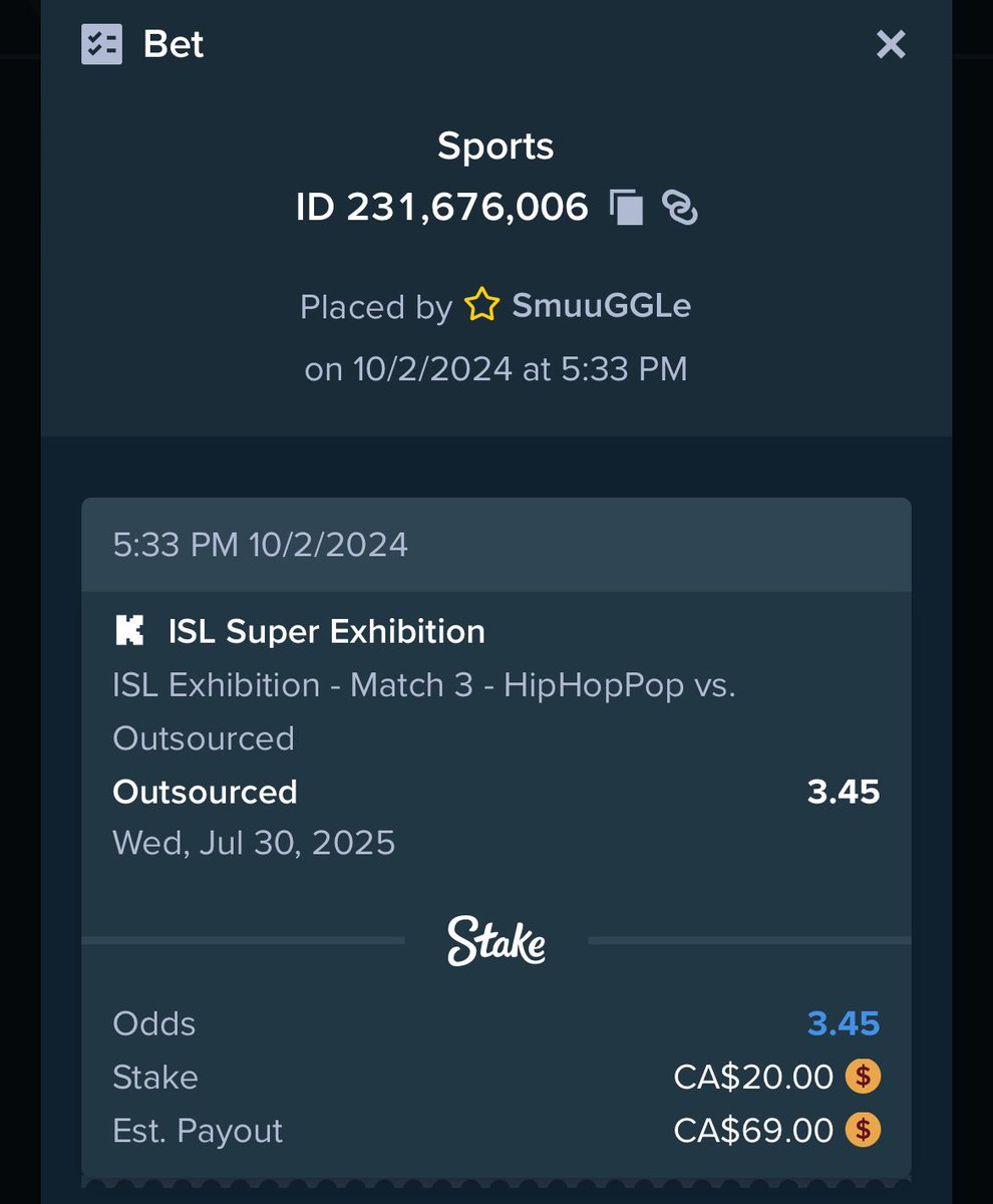 SmuuuGGLe's tweet photo. @syztmz @SyztmzISL Going for the underdog of the tourney and the payout of $69. Time for a big George W.  SKODEN ! https://t.co/dIermrdfcD