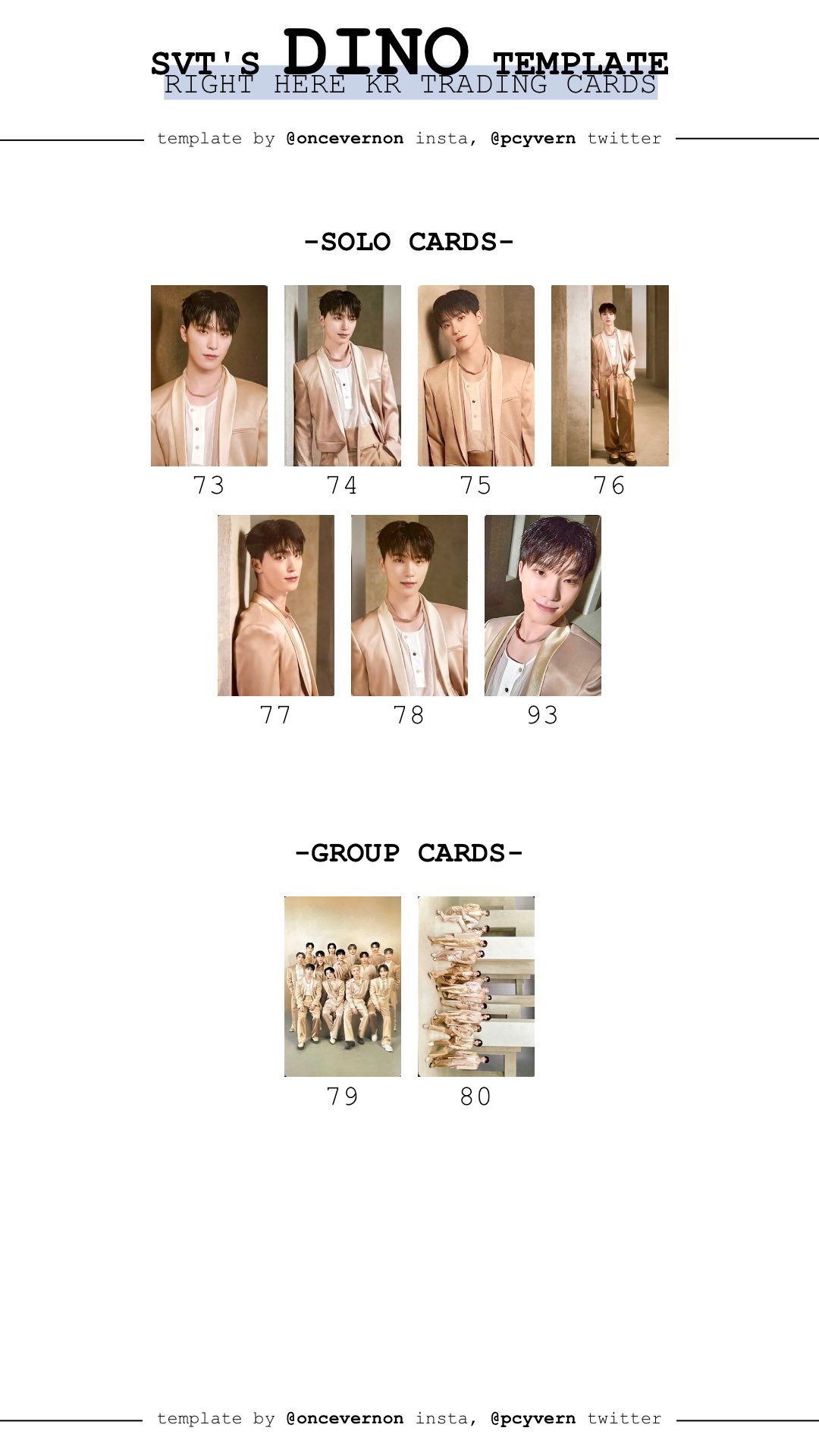 SEVENTEEN - Trading Card Set ['RIGHT HERE' World Tour