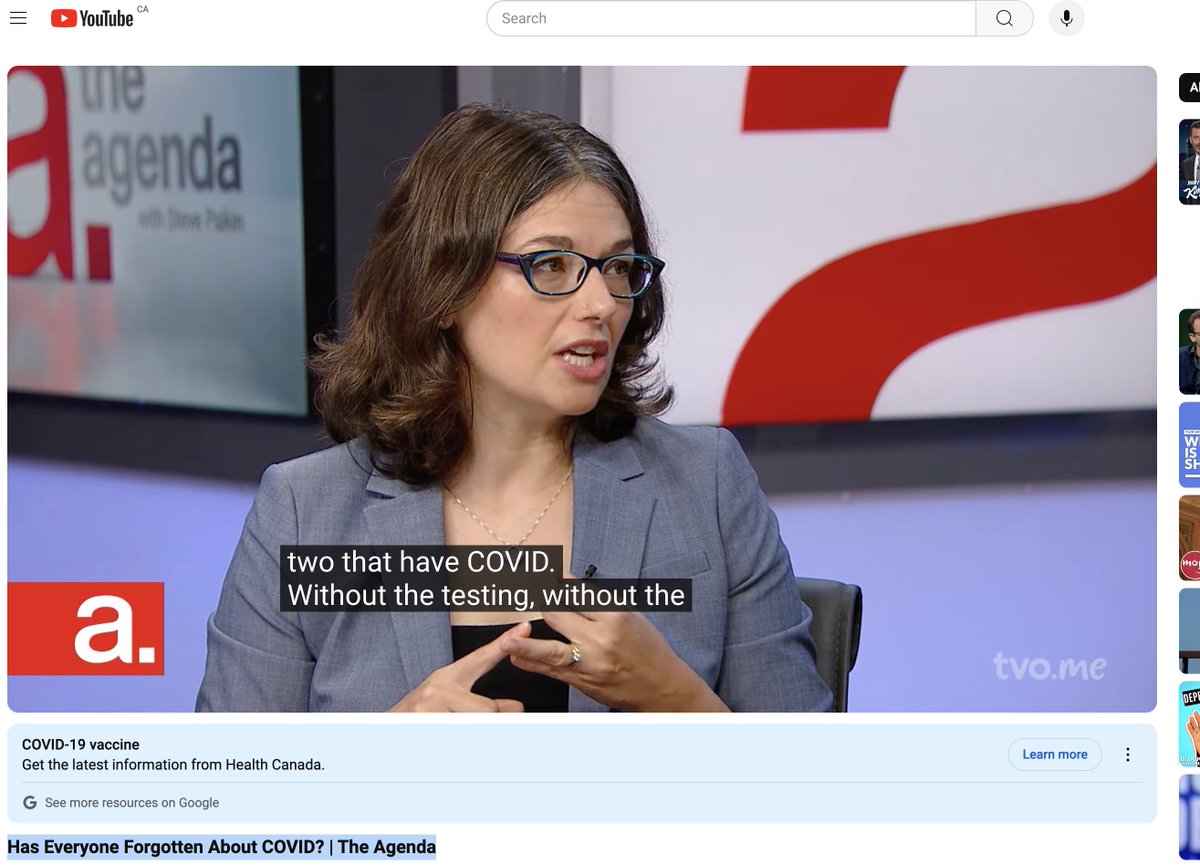 Essential watch: especially
<a href="/MsMacrophage/">Dawn Bowdish</a>
and Kwame McKensie.
Has Everyone Forgotten About COVID? | <a href="/TheAgenda/">TVO Today | The Agenda</a> 
youtube.com/watch?v=YXaHqg…