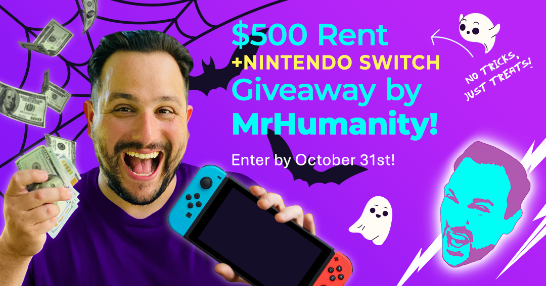 MrHumanityGives's tweet image. I will GIVE $500 CASH + a NINTENDO SWITCH  to someone random that likes, reposts &amp;amp; follows me with NOTIFICATIONS ON!  Happy Halloween! 🎃

Ends: 10/31/24 

Enter here- mrhumanitygives.com/leaderboard/
