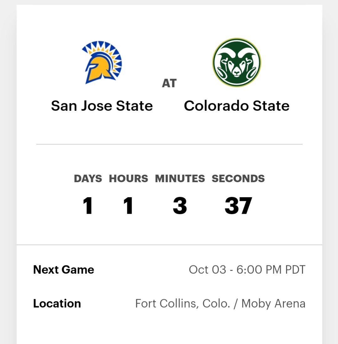 The San Jose State women's volleyball team is scheduled to play Colorado State tomorrow.
<a href="/CSUVolleyball/">Colorado State Volleyball</a> are you going to stand up for females?
